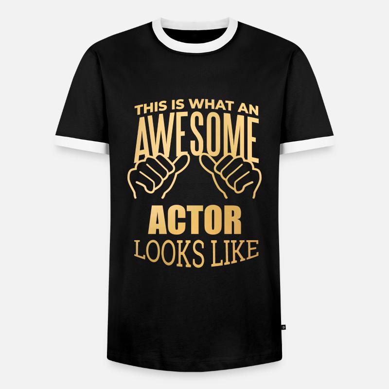 Actor - Men's Ringer Shirt - black/white