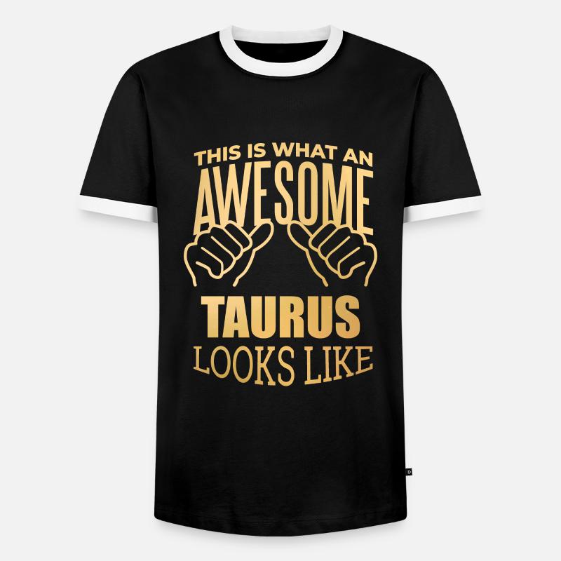Taurus - Men's Ringer Shirt - black/white