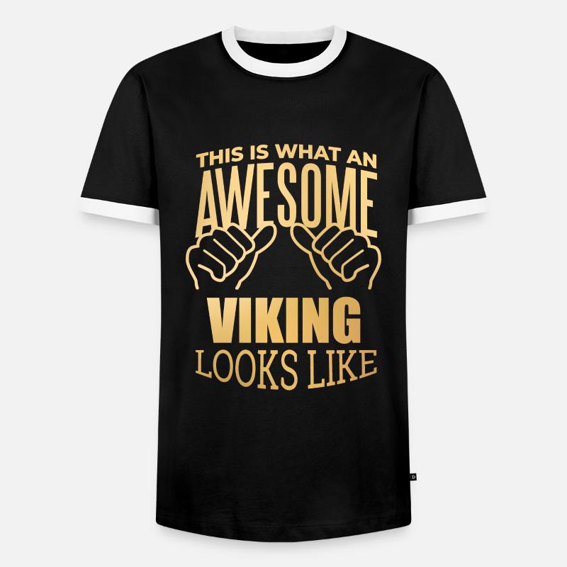 Wikinger - Männer Kontrast-T-Shirt - Schwarz/Weiß