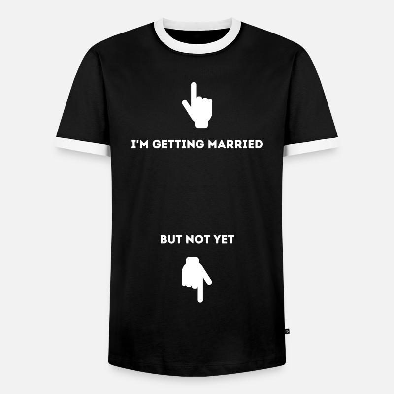 I'm getting married - Men's Ringer Shirt - black/white
