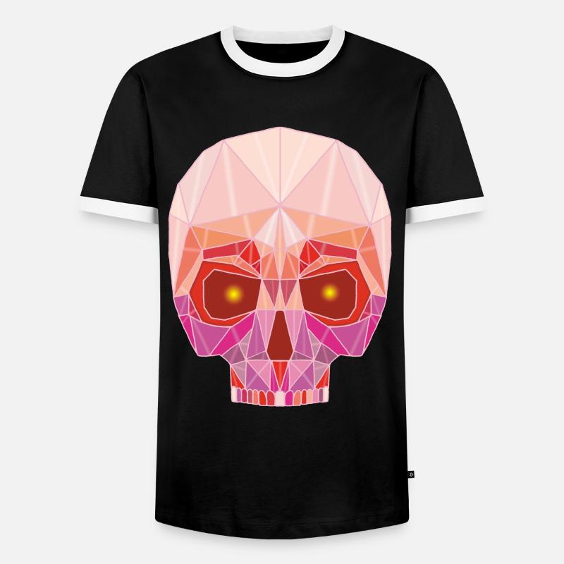 Rubin-Schädel - Männer Kontrast-T-Shirt - Schwarz/Weiß