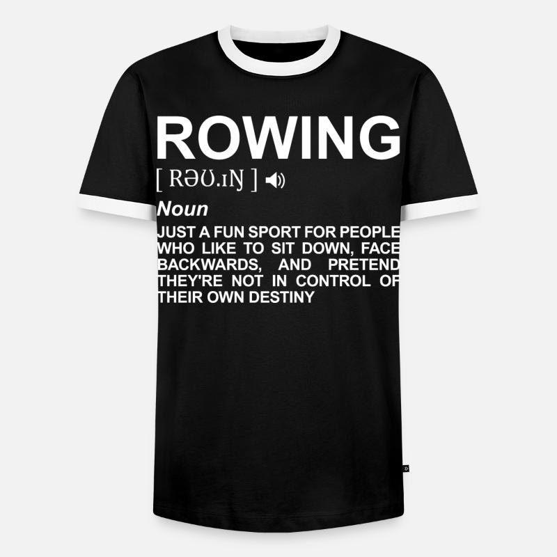 Rowing Dictionary - Men's Ringer Shirt - black/white
