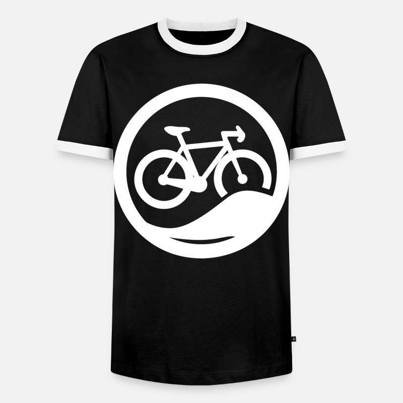 Bicycle Drawing - Men's Ringer Shirt - black/white