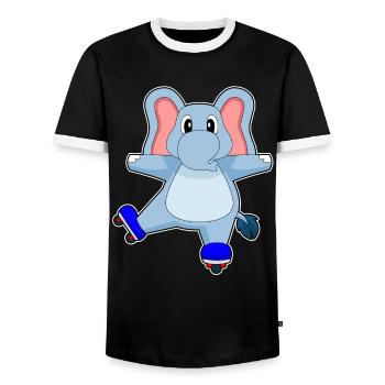 Elefant Inline skating Inline skates - Men's Ringer Shirt - black/white - Front - AI Model Female 172 light (172cm) & AI Model Male 178 light (178cm)
