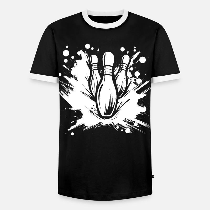 Bowling - Men's Ringer Shirt - black/white