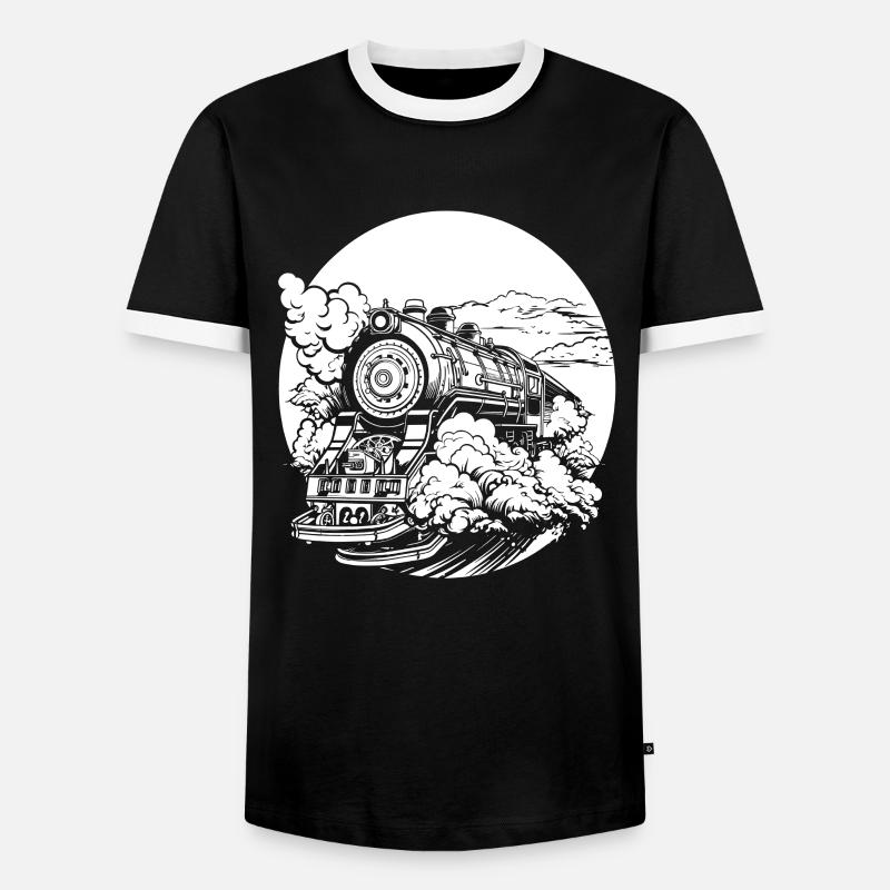 Train - Men's Ringer Shirt - black/white