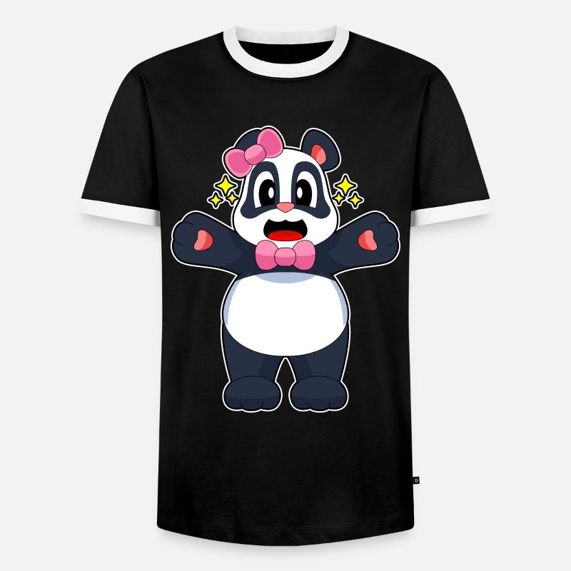 Panda Loop - Men's Ringer Shirt - black/white