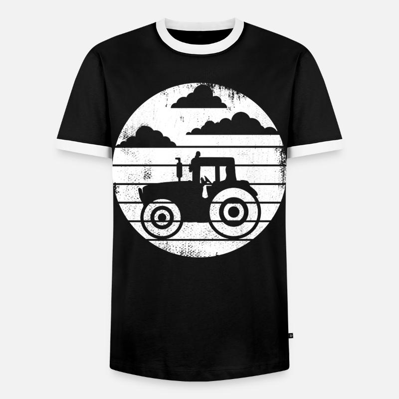 Tractor - Men's Ringer Shirt - black/white