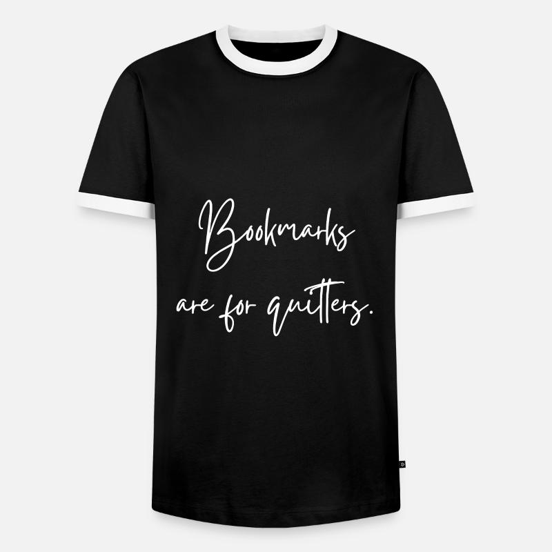 Buch Spruch Geschenkidee - Männer Kontrast-T-Shirt - Schwarz/Weiß