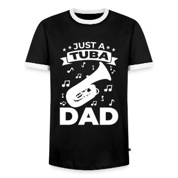 Père tuba - T-shirt contrasté Homme - noir/blanc - Devant - AI Model Female 172 light (172cm) & AI Model Male 178 light (178cm)