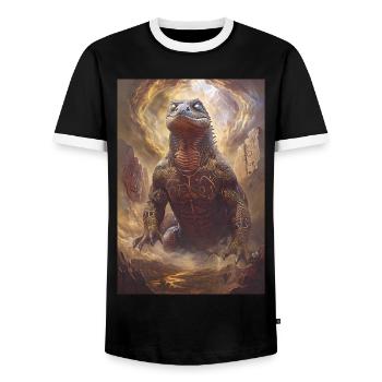 Dirawong Australien Mythologie Geschenk - Männer Kontrast-T-Shirt - Schwarz/Weiß - Vorne - AI Model Female 172 light (172cm) & AI Model Male 178 light (178cm)