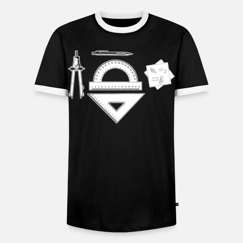 Architect Graphic - Men's Ringer Shirt - black/white