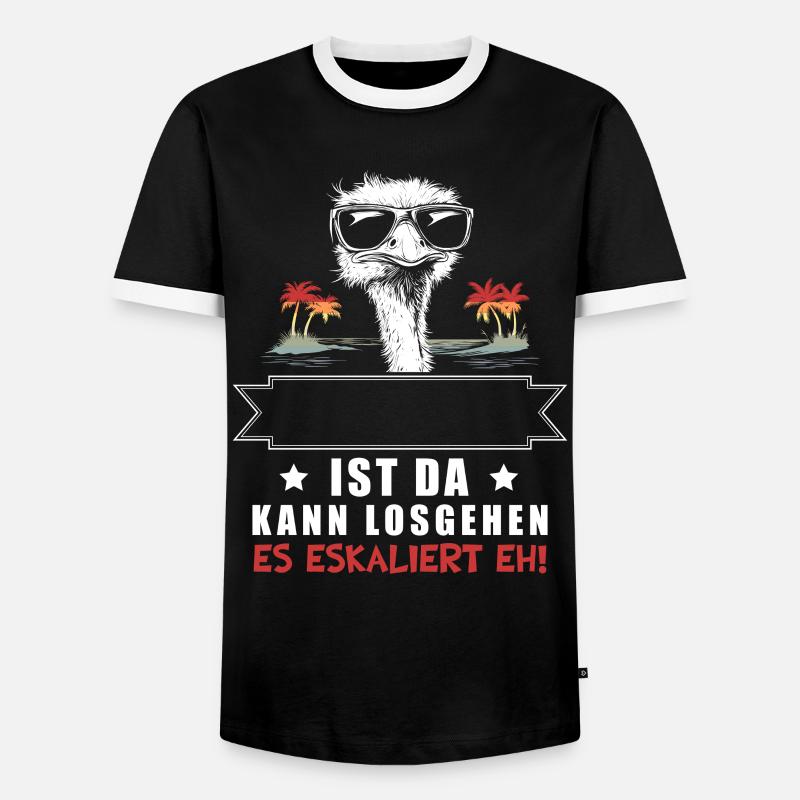 It's escalating anyway! Name Customizable Bouquet - Men's Ringer Shirt - black/white
