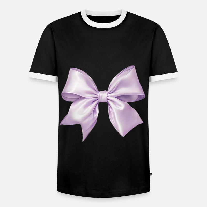Bow Glamour Silk Gift - Men's Ringer Shirt - black/white