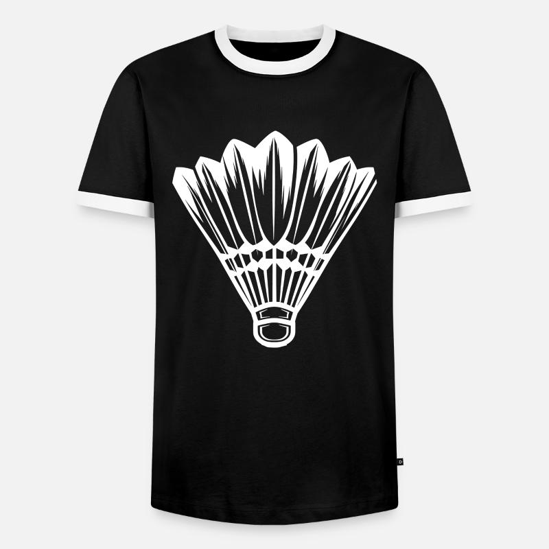 Shuttlecock - Men's Ringer Shirt - black/white