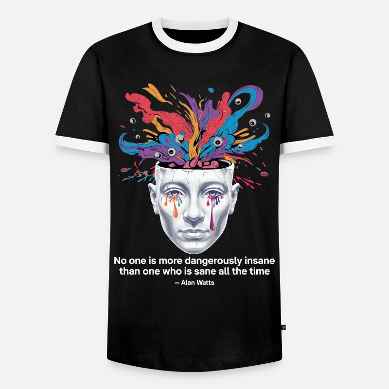 Mind Unleashed | Watts Psychedelic Insight - Men's Ringer Shirt - black/white