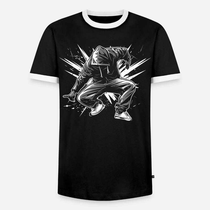 Breakdancers - Men's Ringer Shirt - black/white