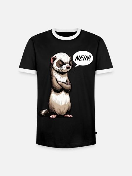 Nein Frettchen Frettchenhalter Frettchenbesitzer - Männer Kontrast-T-Shirt - Schwarz/Weiß
