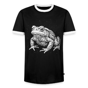 Toad - Men's Ringer Shirt - black/white - Front - AI Model Female 172 light (172cm) & AI Model Male 178 light (178cm)
