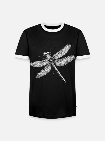 Dragonfly - Men's Ringer Shirt - black/white