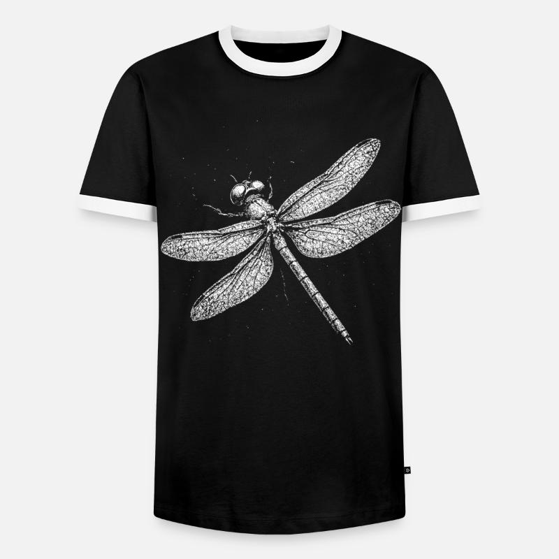 Dragonfly - Men's Ringer Shirt - black/white