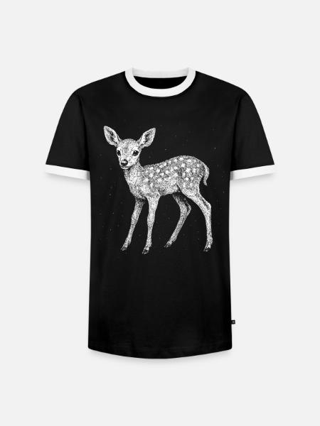 Faon - T-shirt contrasté Homme - noir/blanc