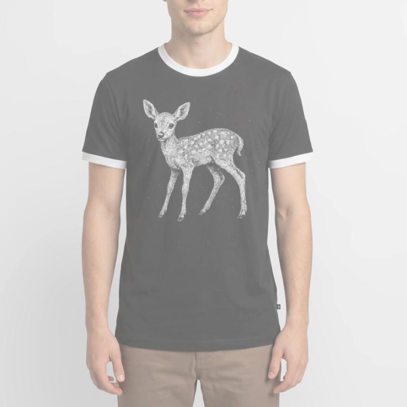 Faon T-shirt contrasté Homme