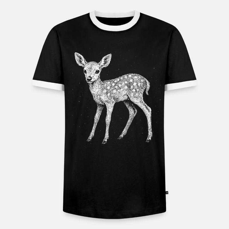 Fawn - Men's Ringer Shirt - black/white