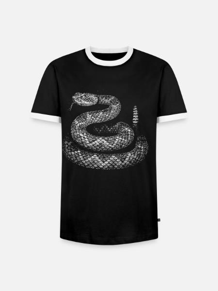 Snake - Men's Ringer Shirt - black/white