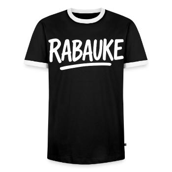 Loubard - T-shirt contrasté Homme - noir/blanc - Devant - AI Model Female 172 light (172cm) & AI Model Male 178 light (178cm)