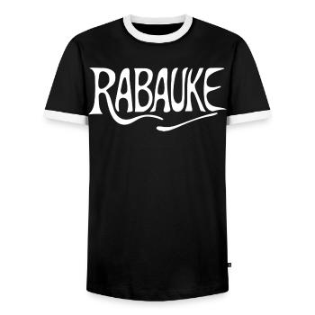 Loubard - T-shirt contrasté Homme - noir/blanc - Devant - AI Model Female 172 light (172cm) & AI Model Male 178 light (178cm)
