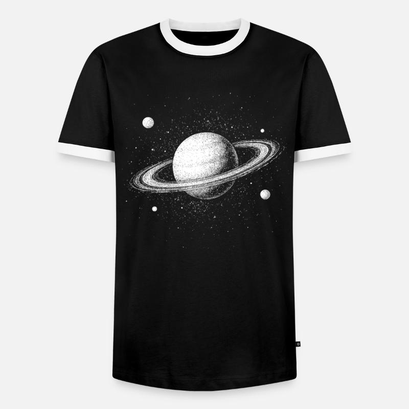 Cosmic Saturn Magic - Men's Ringer Shirt - black/white