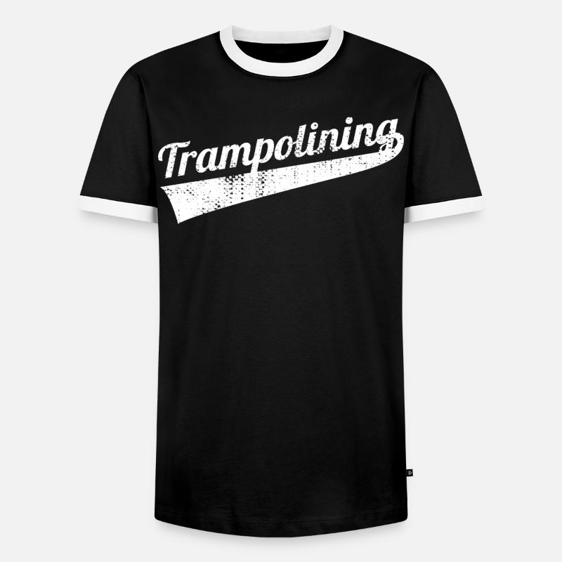 Fun trampoline jumping - Men's Ringer Shirt - black/white