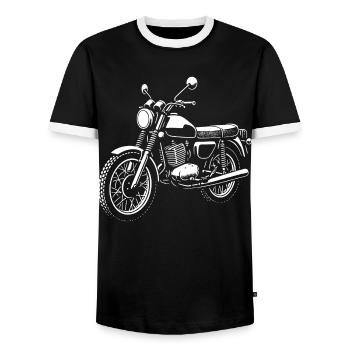 Légende à deux temps rétro - T-shirt contrasté Homme - noir/blanc - Devant - AI Model Female 172 light (172cm) & AI Model Male 178 light (178cm)