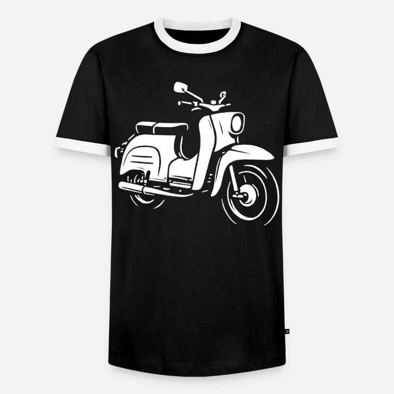 Two-stroke legend - Men's Ringer Shirt - black/white
