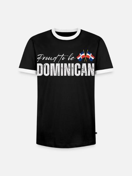 Stolzer Dominikaner - Männer Kontrast-T-Shirt - Schwarz/Weiß