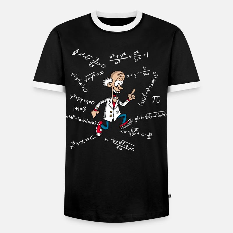 A slightly mad scientist - Men's Ringer Shirt - black/white