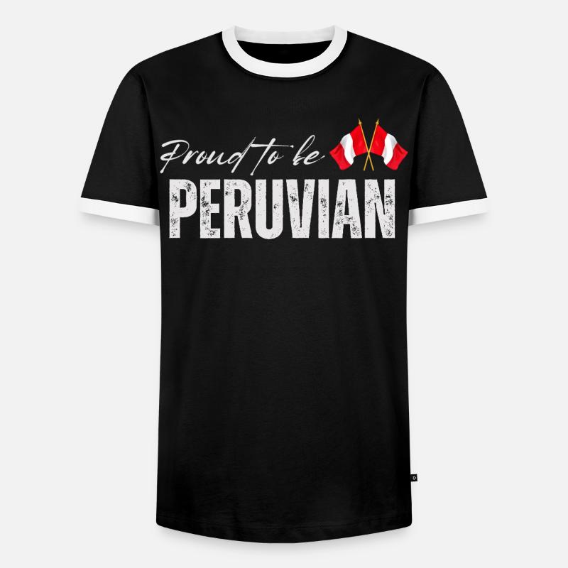 Proud Peruvian, Made in Peru - Men's Ringer Shirt - black/white