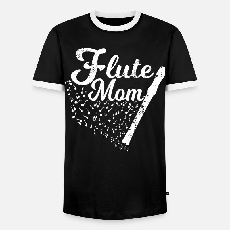Flute player mom - Men's Ringer Shirt - black/white