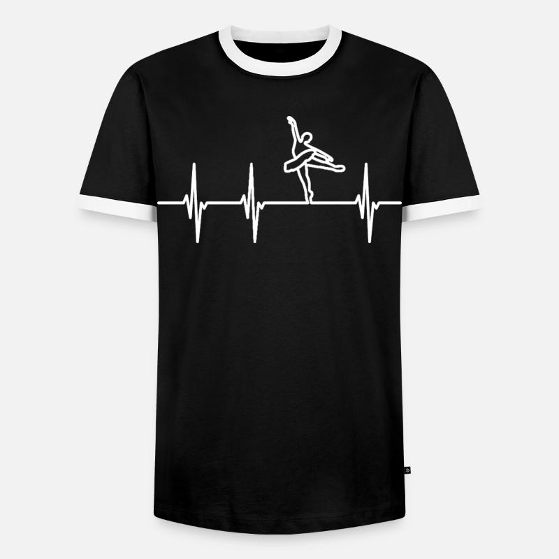 Ballet dancer Pulsschlag - Men's Ringer Shirt - black/white
