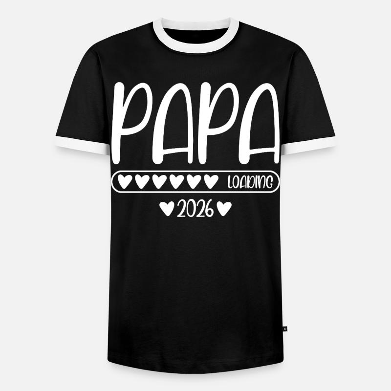 Papa 2026 loading - Men's Ringer Shirt - black/white