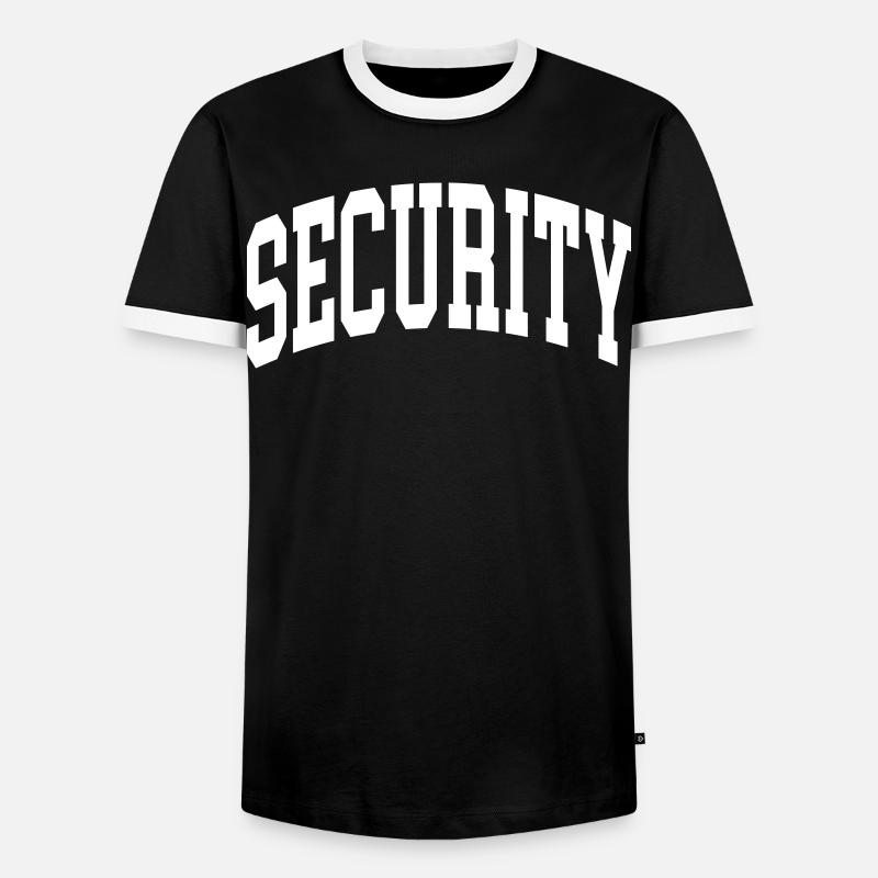 Security - Men's Ringer Shirt - black/white