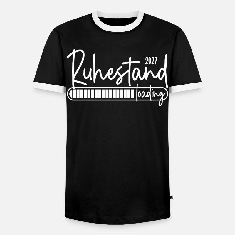 Retirement 2027 loading - Men's Ringer Shirt - black/white