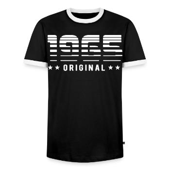 Original 1965 Édition Limitée - Anniversaire - T-shirt contrasté Homme - noir/blanc - Devant - AI Model Female 172 light (172cm) & AI Model Male 178 light (178cm)