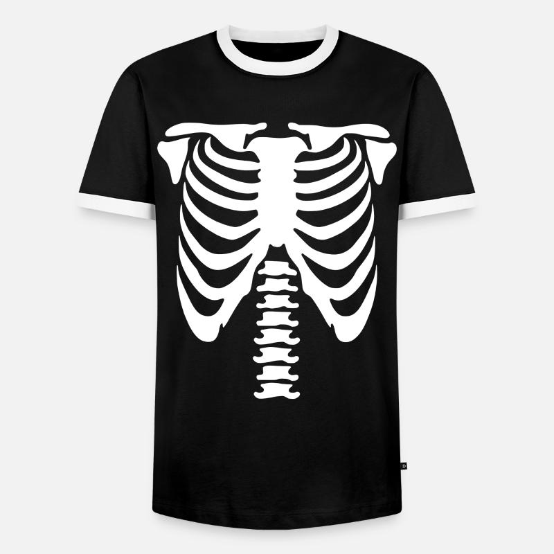 Skeleton Torso - Men's Ringer Shirt - black/white
