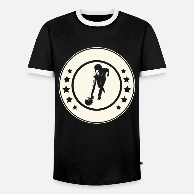 Bowling - Men's Ringer Shirt - black/white