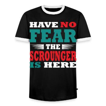 Have no Fear the Schnorrern is here Outfit - Männer Kontrast-T-Shirt - Schwarz/Weiß - Vorne - AI Model Female 172 light (172cm) & AI Model Male 178 light (178cm)