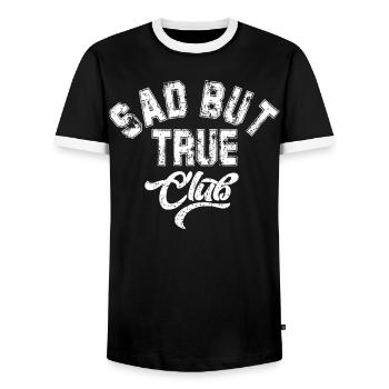 Sad But True Club Grunge Athletic Sport Graphique - T-shirt contrasté Homme - noir/blanc - Devant - AI Model Female 172 light (172cm) & AI Model Male 178 light (178cm)