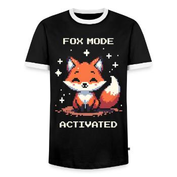 Mode renard activé | Shifter - T-shirt contrasté Homme - noir/blanc - Devant - AI Model Female 172 light (172cm) & AI Model Male 178 light (178cm)