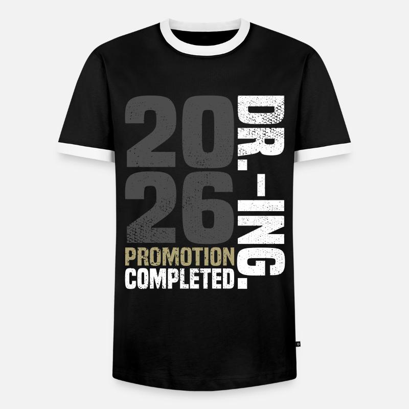 Dr. Ing. Promotion Completed - Men's Ringer Shirt - black/white